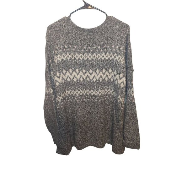 J. Jill Pullover Sweater Size XL Top Casual Marled Grey Nordic Soft Comfy R97641 - Picture 1 of 11
